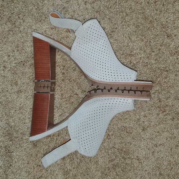 Franklin Sarto Analise Taupe/Gray Suede Slingback Mule sz 9 - Picture 3 of 7